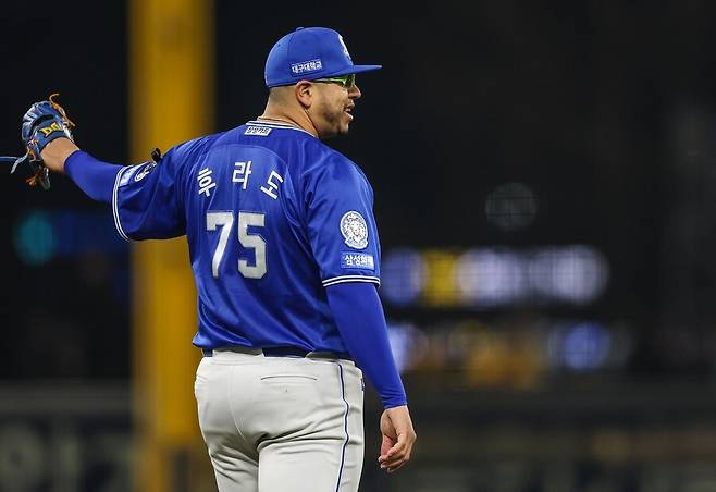 ▲ 6이닝 3실점으로 분전했지만 득점 지원을 받지 못하며 패전을 안은 아리엘 후라도 ⓒ삼성라이온즈