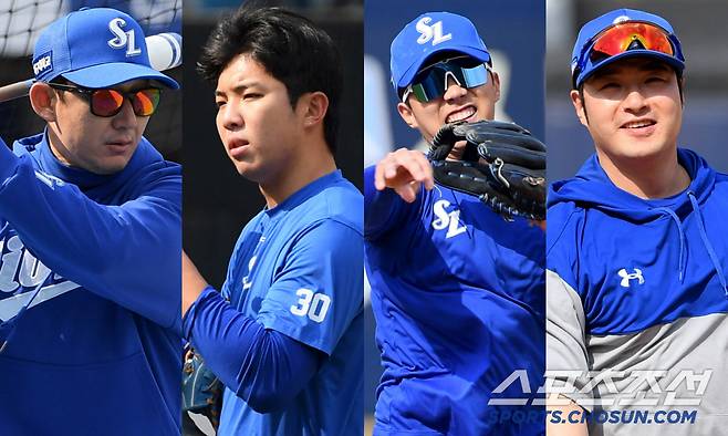 4일 대구 라이온즈파크. 삼성 손주인 수비 코치가 김영웅, 이재현, 박병호와 함께 수비 훈련을 했다. 대구=박재만 기자 pjm@sportschosun.com