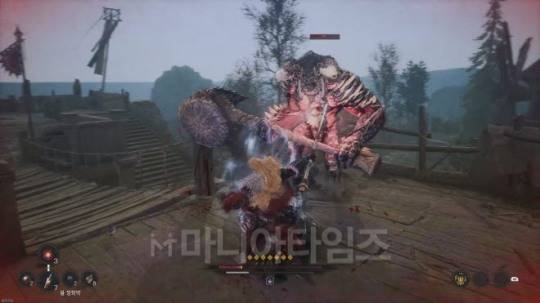 '퍼스트 버서커: 카잔' 인게임 화면. 사실 필드를 헤메는 부분은 평가가 조금 박하게 줄 수 밖에 없었다.