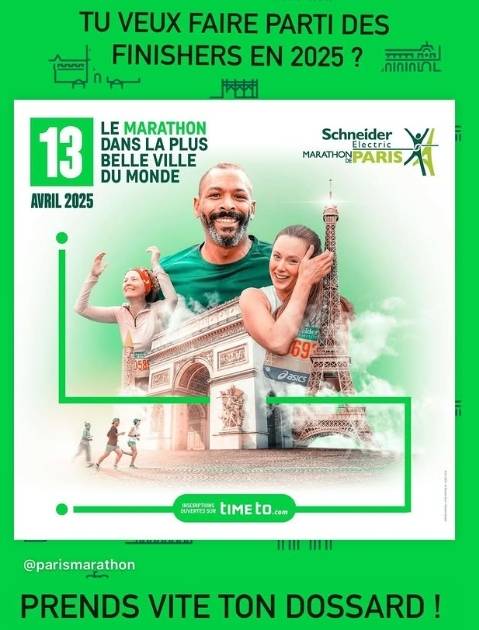 오는 4월 13일 열리는 파리 마라톤 / 이미지=파리 마라톤 인스타그램