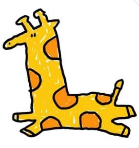 이시빈 작가의 ‘왼그기그(왼손으로 그린 기린 그림)’. /인터넷