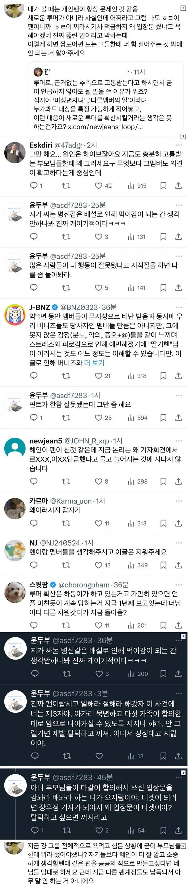 yyy.jpg 뉴진스 부모 인스타에 개빡친 혜인팬.jpg