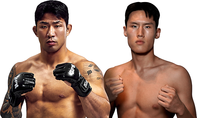 더블지 두 체급 챔피언 박찬수(왼쪽)는 2025년 4월 서울특별시 서초구 스포모티브 ZFN Origin 코-메인이벤트로 2024 로드FC 신인왕 김시왕을 상대한다. 사진=MCP ECC