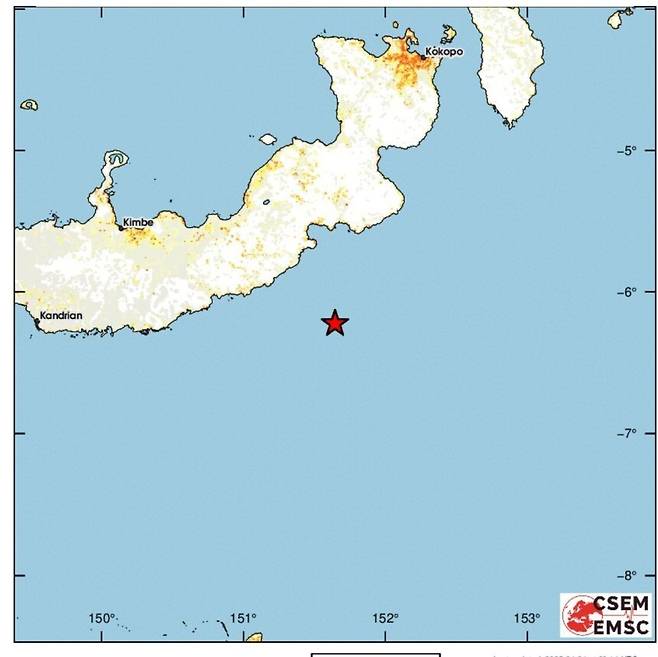 유럽지중해지진센터(EMSC) 지진 발생 위치. EMSC 캡처