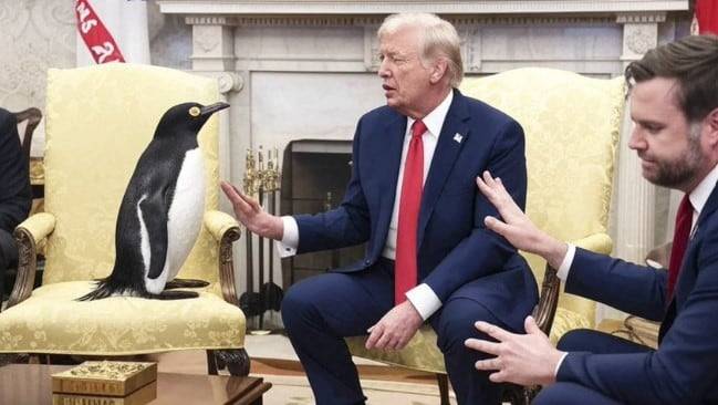 백악관에서 트럼프 만나는 펭귄 밈/엑스