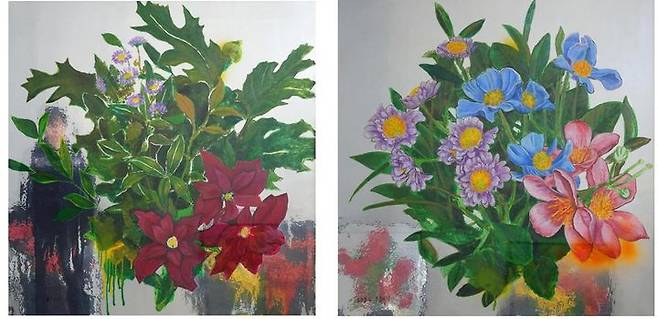 <무제>, 80x80cm, 미러지 위에 유채, 2025  <무제>, 80x80cm, 미러지 위에 유채, 2025  *재판매 및 DB 금지