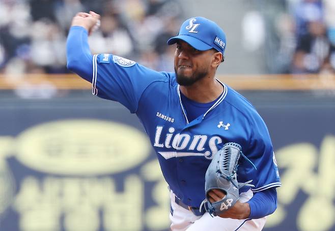 삼성 레예스. 연합뉴스