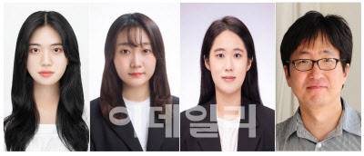 왼쪽부터 김도연 석사과정학생, 이소연 박사과정학생, 하현지 박사후연구원, 박현호 교수(사진=중앙대)