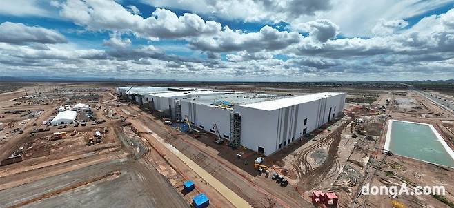 LG에너지솔루션이 건설 중이 미국 애리조나 원통형배터리 공장 전경.