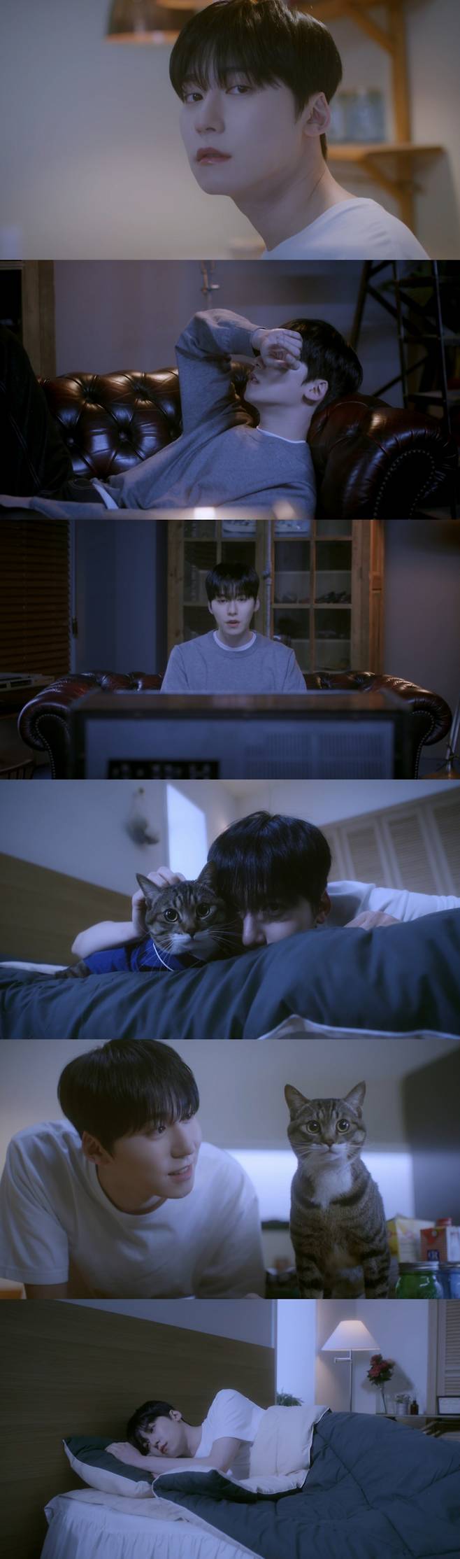 /사진=원어스 건희 '아이 저스트 원트 러브' 뮤직비디오