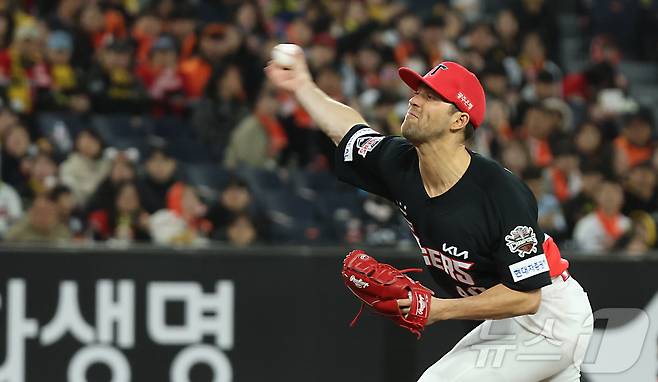 KIA 타이거즈 외국인 투수 제임스 네일은 평균자책점 1위를 기록 중이다 . 2025.3.28/뉴스1 ⓒ News1 김기남 기자