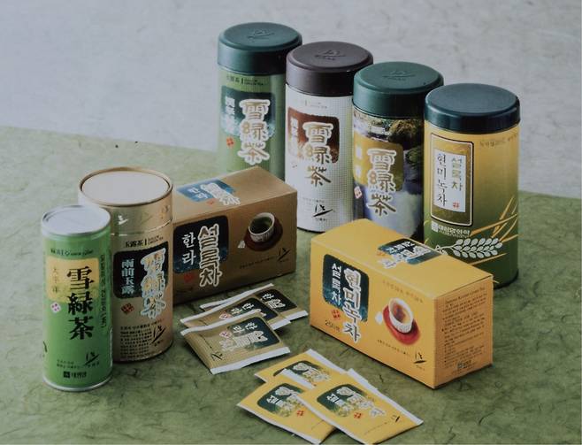 오설록이 1980년대 출시한 녹차 제품들