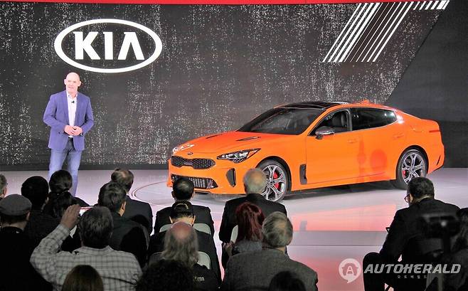 2019 뉴욕 국제 오토쇼 참가 당시 기아 프레스발표 현장(기아)