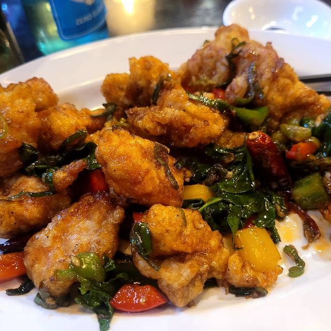 실시간 노총각 깐풍기 반주