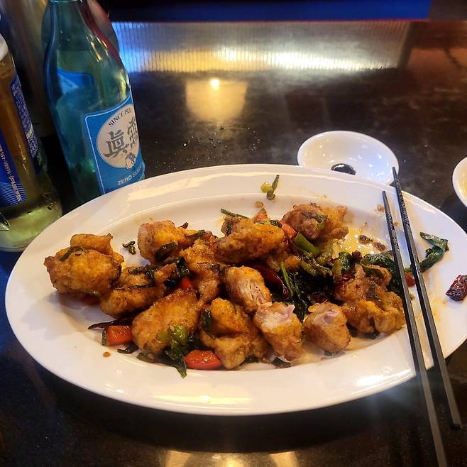 실시간 노총각 깐풍기 반주