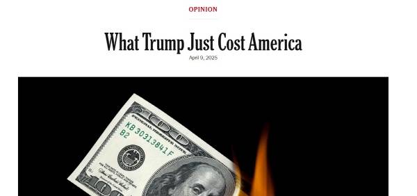 ▲ 9일(현지시간) 뉴욕타임스 칼럼 갈무리.