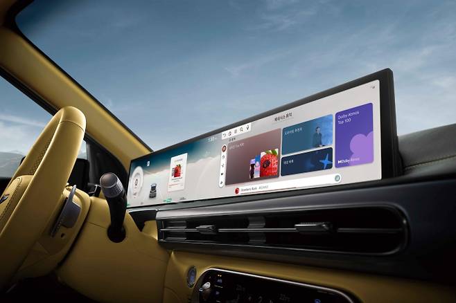 제네시스가 전용 스트리밍 콘텐츠 적용을 확대한다. 사진은 '제네시스 뮤직' 적용 화면. /사진=제네시스