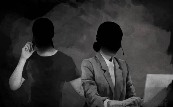 콜센터 상담원 이미지. 아이클릭아트
