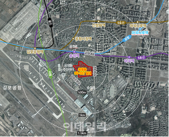 강서구 공항동 55-327번지 일대 모아타운 위치도. (자료=서울시)