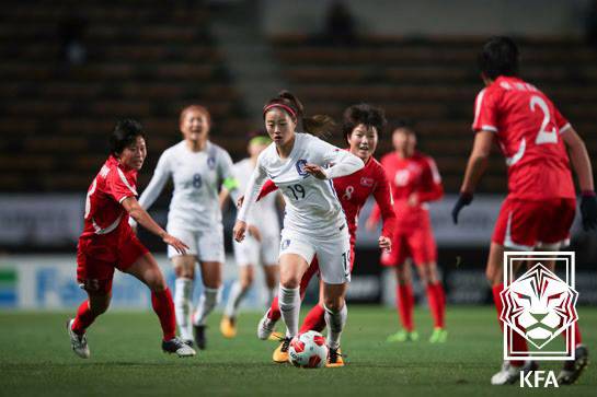 2017년 동아시안컵 한국과 북한의 경기 모습. 사진=대한축구협회