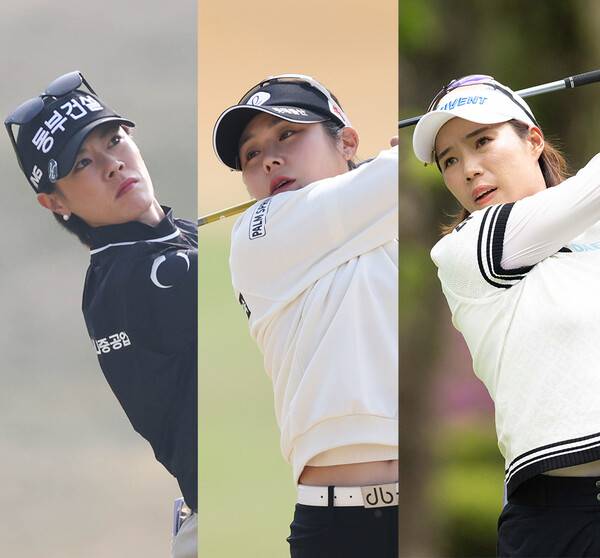 2025년 한국여자프로골프(KLPGA) 투어 신설 대회인 iM금융오픈에 출전한 박주영, 이소영, 최민경 프로. 사진제공=KLPGA