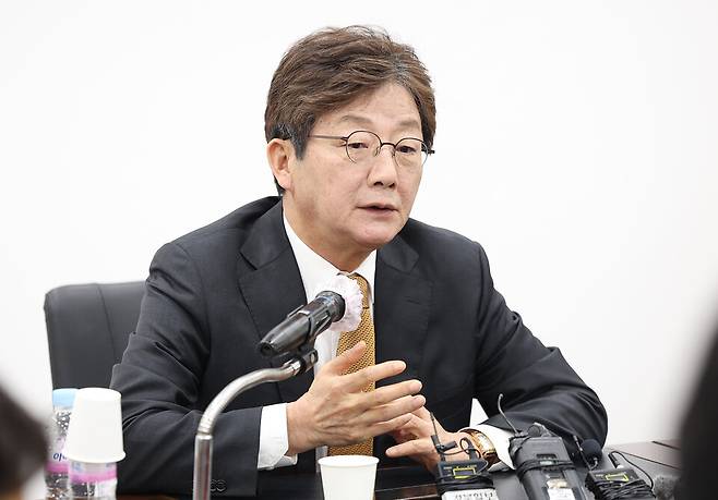 유승민 국민의힘 전 의원이 11일 대구 수성구 국민의힘 대구시당에서 열린 기자 간담회에서 발언하고 있다. ⓒ연합뉴스
