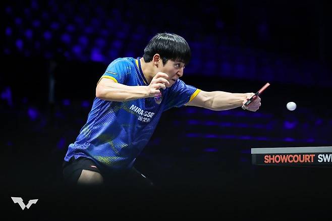 박강현의 남자단식 경기 장면 [WTT 인스타그램 캡처. 재판매 및 DB 금지]