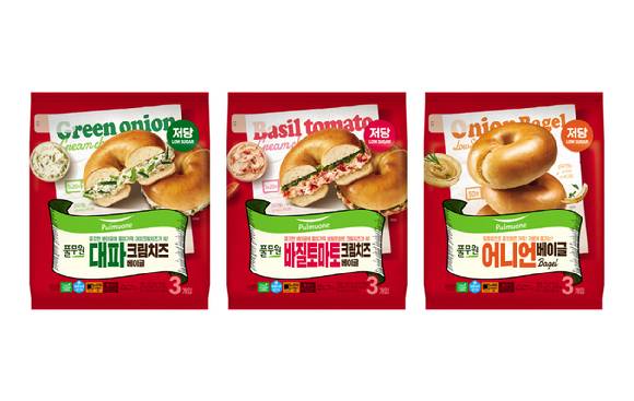 풀무원 저당 베이글 3종. [사진=풀무원]