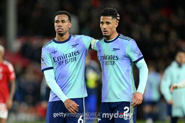 아스날 FC의 센터백 듀오 가브리엘 마갈량이스(왼쪽), 윌리엄 살리바. /게티이미지코리아