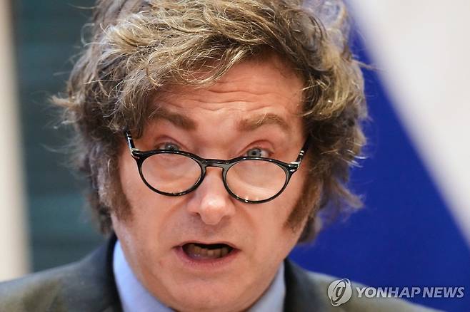 하비에르 밀레이 아르헨티나 대통령 [AP 연합뉴스 자료사진. 재판매 및 DB 금지]