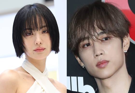 Actor Nana, left, and singer Sunwoo of boy band The Boyz [NEWS1]