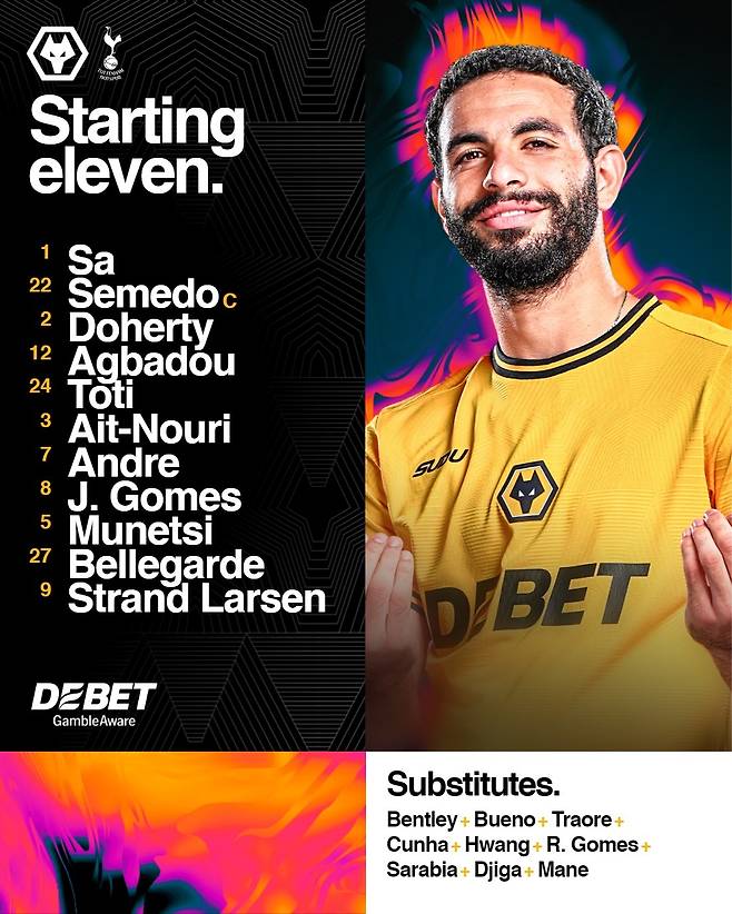 울버햄프턴 선발 라인업. 울버햄프턴 SNS