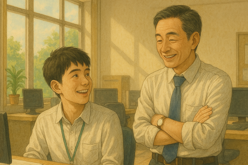 직장인에 대한 만족감이 높은 사람들은 리더와 업무 외의 다른 이야기도 편하게 나누는 경향이 컸다. 사진은 챗GPT로 생성.