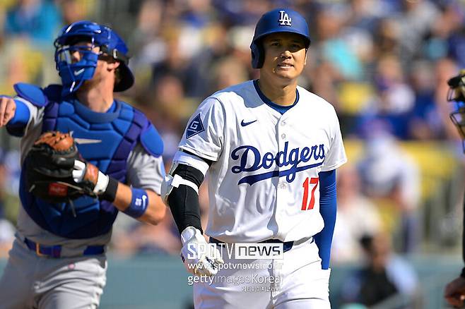 ▲ 14일(한국시간) 미국 캘리포니아주 로스앤젤레스 다저스타디움에서 열린 2025 메이저리그 시카고 컵스와 경기에 1번 지명타자로 출전한 오타니 쇼헤이는 4타수 무안타로 침묵했다.
