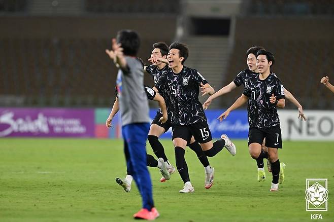 백기태 감독이 이끄는 U17 축구대표팀이 AFC U17 아시안컵 4강에 진출했다. (대한축구협회 제공)
