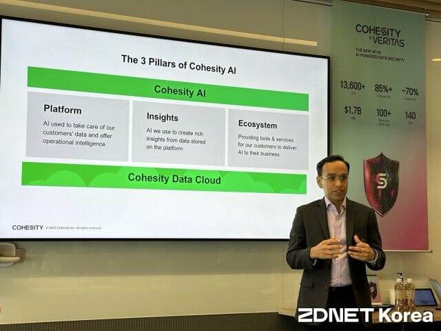 코헤시티 바수 머시 최고제품책임자(CPO)는 베리타스 인수를 통해 보안 영역에서의 시너지 효과를 기대한다고 밝혔다.