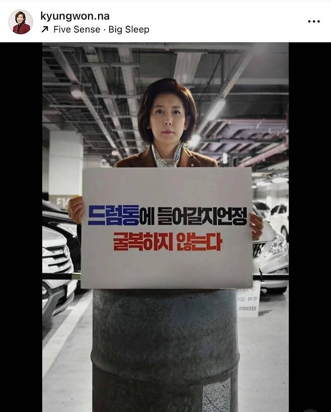 나경원 의원 인스타그램 갈무리. 나경원 의원실 제공