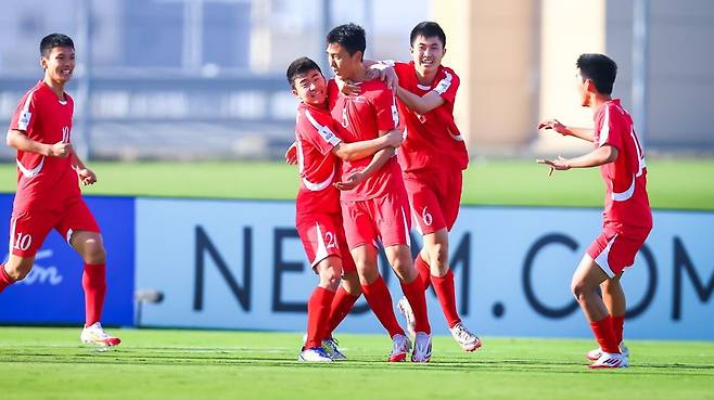 북한이 17세 이하 아시안컵에서 인도네시아를 6-0으로 대파했다. [사진 AFC]