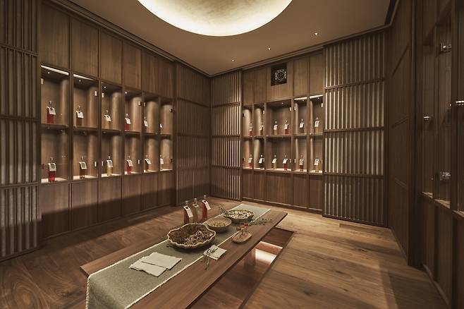 프라이빗한 공간에서 전통주를 즐길 수 있는 이벤트 룸.  /코오롱글로텍