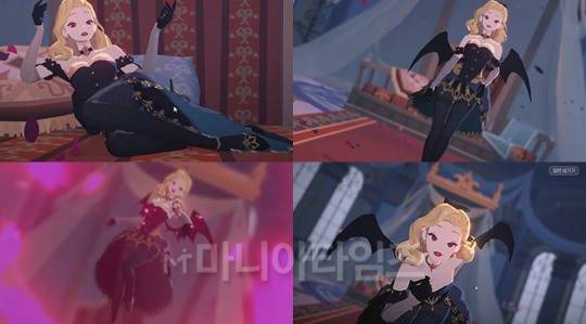 가장 눈길을 끄는 보스 서큐버스. '마비노기 영웅전'에 등장했던 보스를 마비노기 모바일에 맞춰 리파인 했다. 이미지 출처 : 인게임 화면
