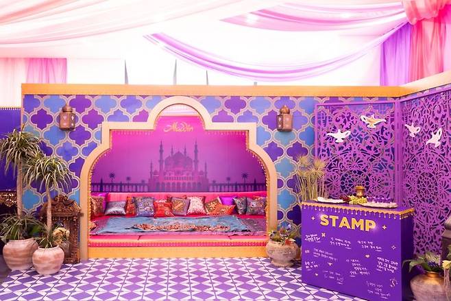 부산 드림씨어터에서 개최된 'Magical Dream 2025 : 알라딘 & 위키드' 팝업존의 자스민룸. (사진=클립서비스 제공) *재판매 및 DB 금지