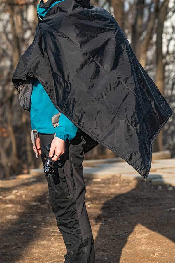 평소 추위에 약한 편이라 누빔치마를 망토처럼 두르고 산행하는 것이 자신만의 팁이라고 한다.