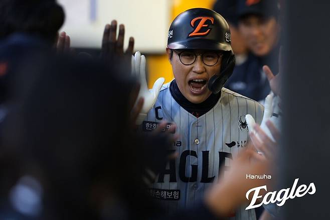 ▲ 좋은 활약으로 반등의 발판을 마련한 채은성 ⓒ한화이글스