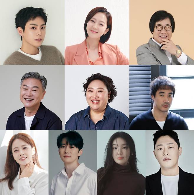 '첫 여름, 완주' 오디오북 녹음한 배우들 왼쪽 위부터 김도훈, 염정아, 최양락, 김의성, 박준면, 배성우, 류현경, 김준한, 주인영, 임성재. [무제 제공. 재판매 및 DB 금지]