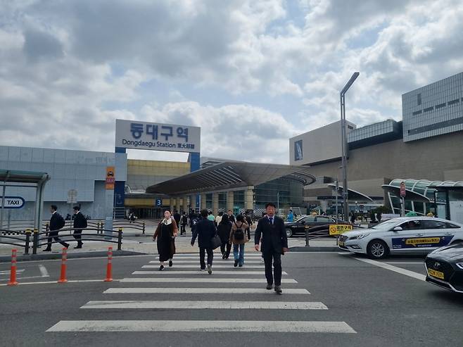 16일 오전 대구 동대구역 앞 / 사진 = 양현주 기자