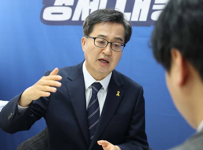 김동연 더불어민주당 대선 후보. [한주형 기자]