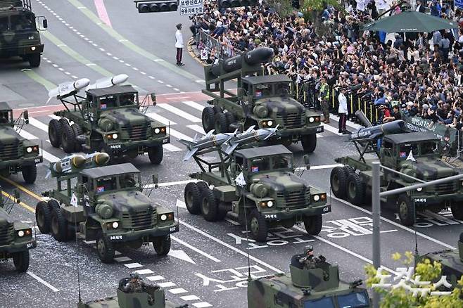 건군 76주년 국군의날 시가행진 모습. 박종민 기자