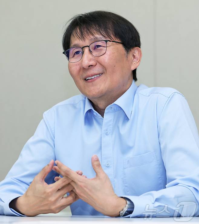 백주석 자비스앤빌런즈 대표 인터뷰가 16일 서울 강남구 자비스앤빌런즈 사옥에서 뉴스1과 인터뷰하고 있다. ⓒ News1 장수영 기자