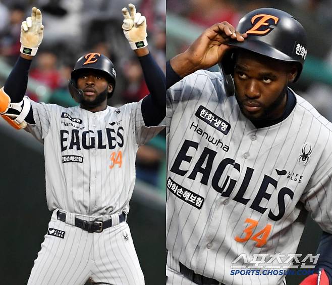 9경기 연속 안타에 이어 역전 결승타로 한화 류현진에게 시즌 2승을 선물한 '복덩이' 플로리얼의 타격감이 심상치 않다. 인천=박재만 기자 pjm@sportschosun.com