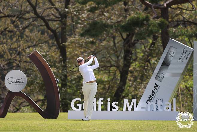 김민주 넥센세인트나인 마스터즈 2025 1R 18번홀 티샷